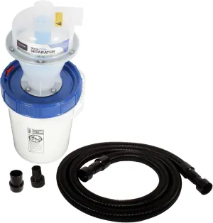 Assembled Quick Click Separator with 5 Gallon Locking Bin and 10 Ft. Commercial Dust Collection Hose