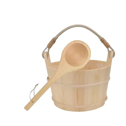ATORSE® Wooden Sauna Barrel Spa Steaming Bathroom Tool For Sauna Room Hotel Bathroom