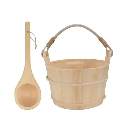 ATORSE® Wooden Sauna Barrel Spa Steaming Bathroom Tool For Sauna Room Hotel Bathroom