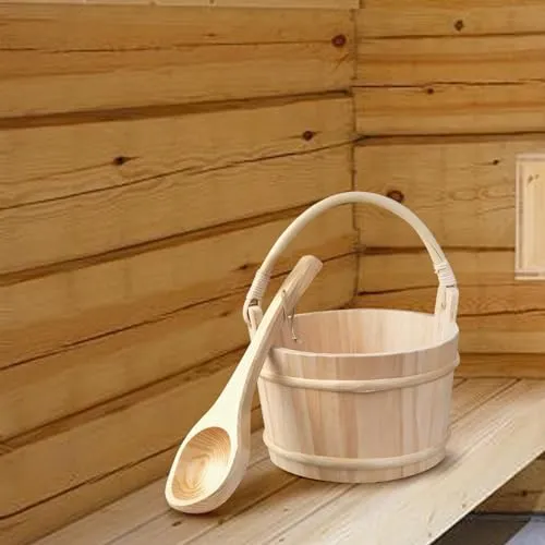 ATORSE® Wooden Sauna Barrel Spa Steaming Bathroom Tool For Sauna Room Hotel Bathroom