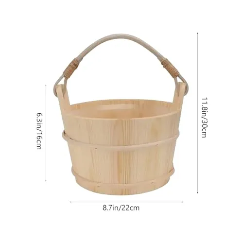 ATORSE® Wooden Sauna Barrel Spa Steaming Bathroom Tool For Sauna Room Hotel Bathroom