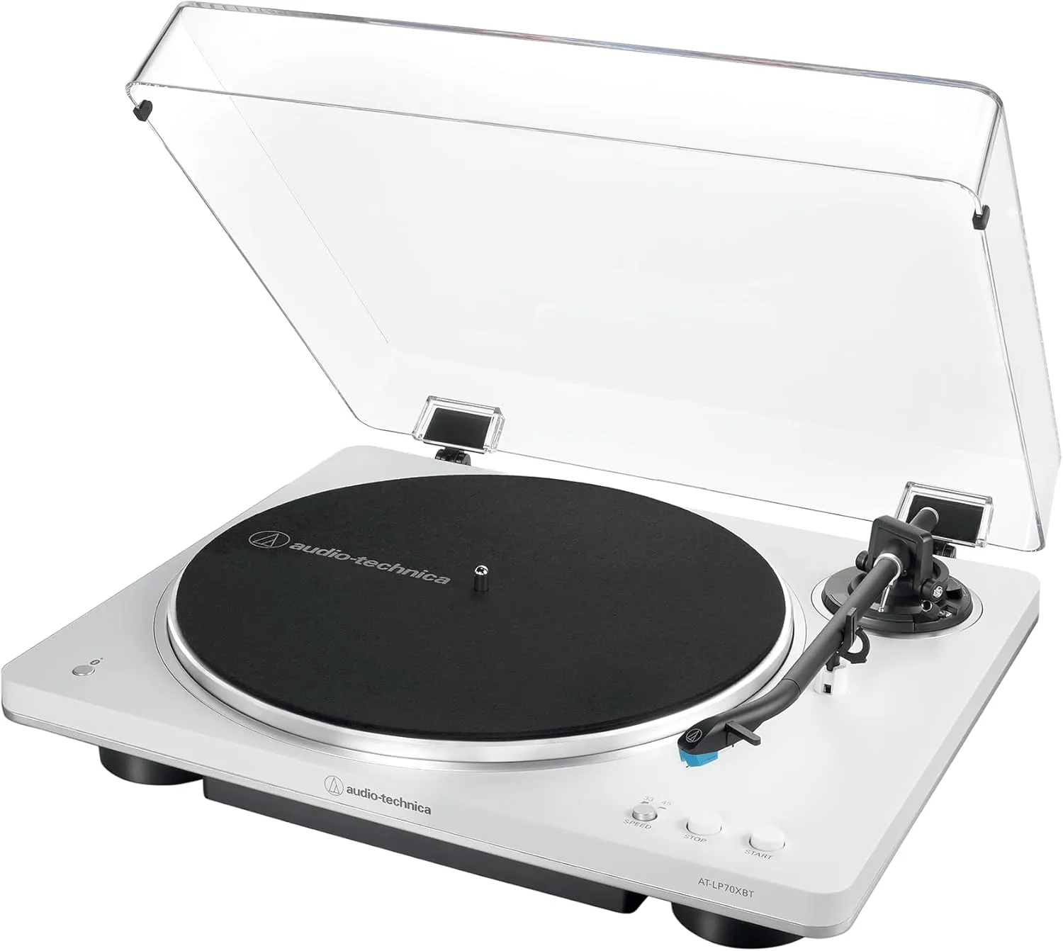 Audio-Technica AT-LP70XBT Wireless Turntable (White/Silver)