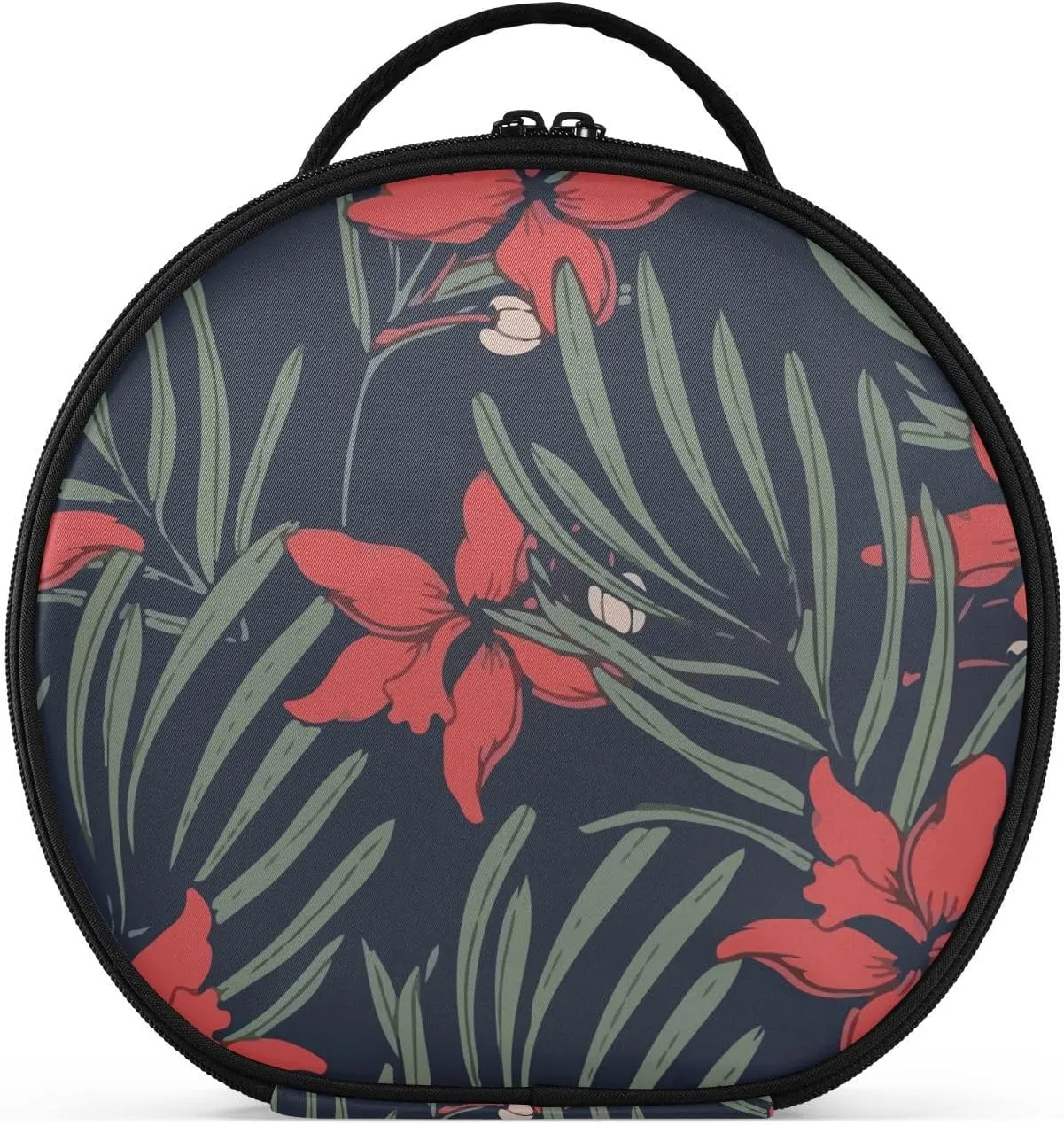 Augenstern Travel Makeup Bag Cosmetic Bag Hawaiian-tropical-raft-floral Girl Portable Organizer Makeup Train Case Women Toiletry Bag