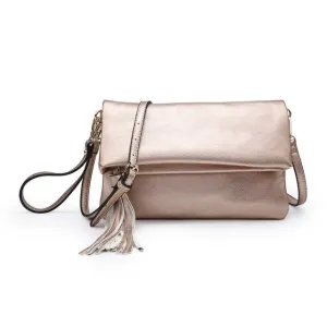 Austin Flapover Tassel Crossbody Clutch