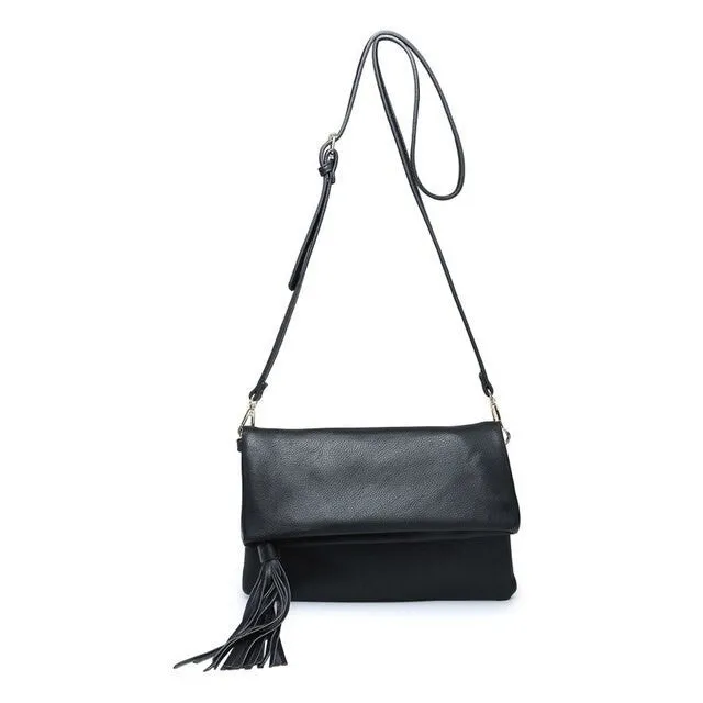 Austin Flapover Tassel Crossbody Clutch