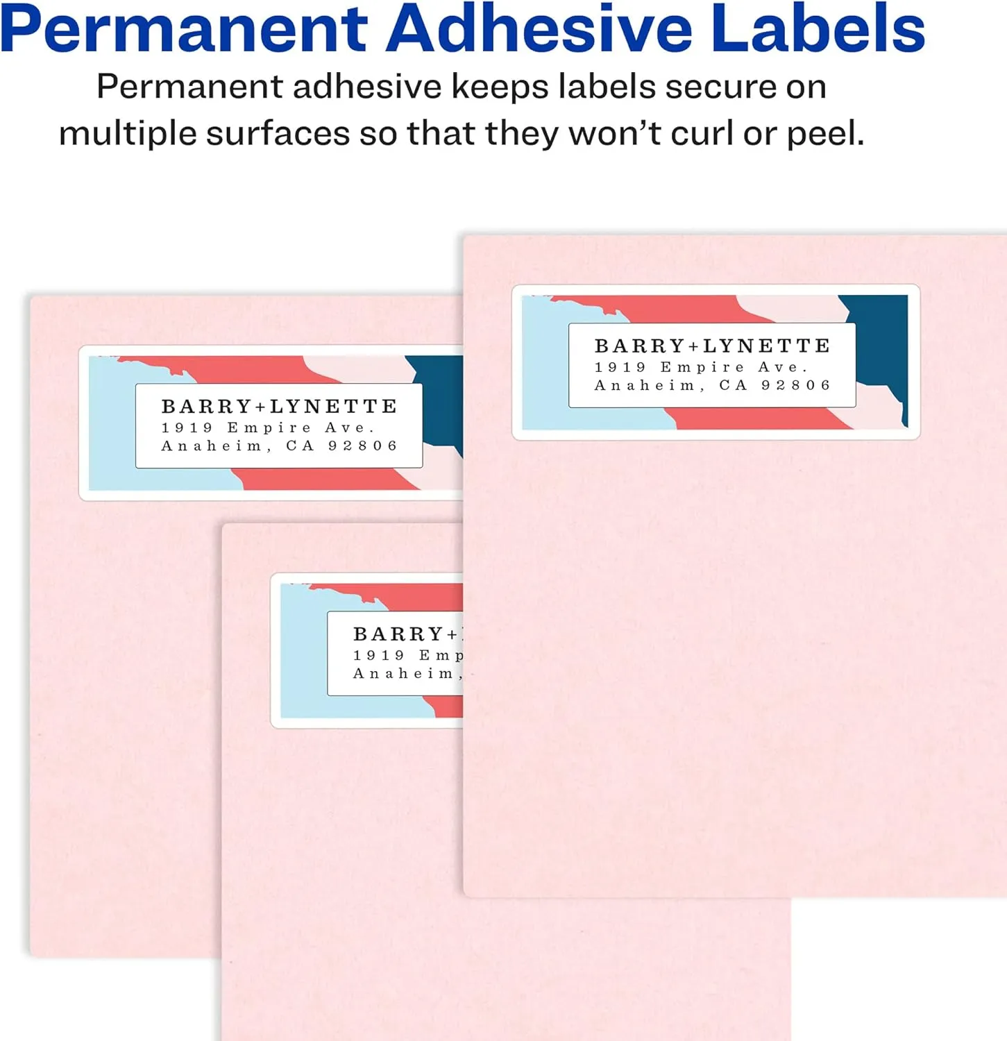 Avery Easy Peel Printable Address Labels with Sure Feed, 1-1/3" x 4", White, 1,400 Blank Mailing Labels for Laser Printers (5162)