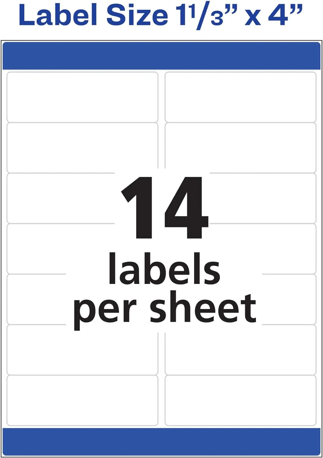 Avery Easy Peel Printable Address Labels with Sure Feed, 1-1/3" x 4", White, 1,400 Blank Mailing Labels for Laser Printers (5162)