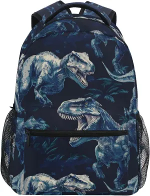 Backpack for Unisex Adult Waterproof Diaper Bag Backpack with Chest Strap for Business Work College Travel Trip Beauty Dinosaurs