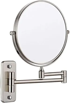 Bathroom Shaving Mirror Wall Mounted Cosmetic Mirror 3X/1X Magnification Makeup Mirror 360° Bathroom Shaving (Color : #2) (#6)