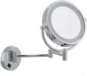 Bathroom Vanity Mirrors Bathroom Mirrors，Vanity Mirror with Lights，Double-Sided 10x LED Light Shaving and Makeup Mirror - 8.5 Inches，Bathroom Mirrors Wall Mounted Makeup Mirror