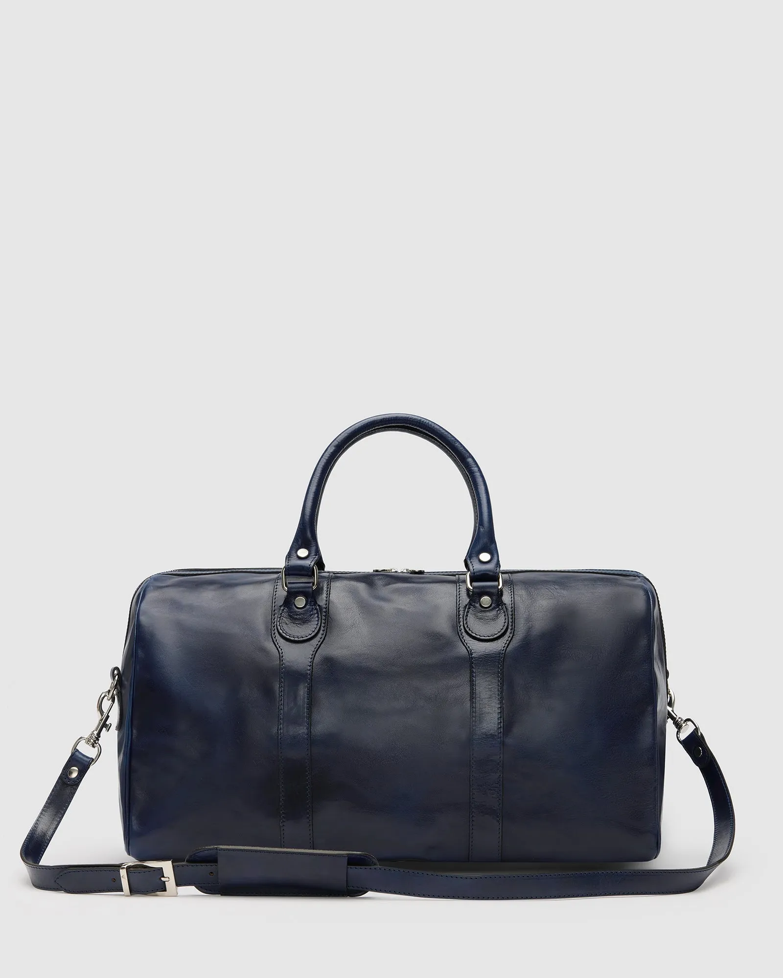Beltrami Blue - Leather Weekender Cabin Bag