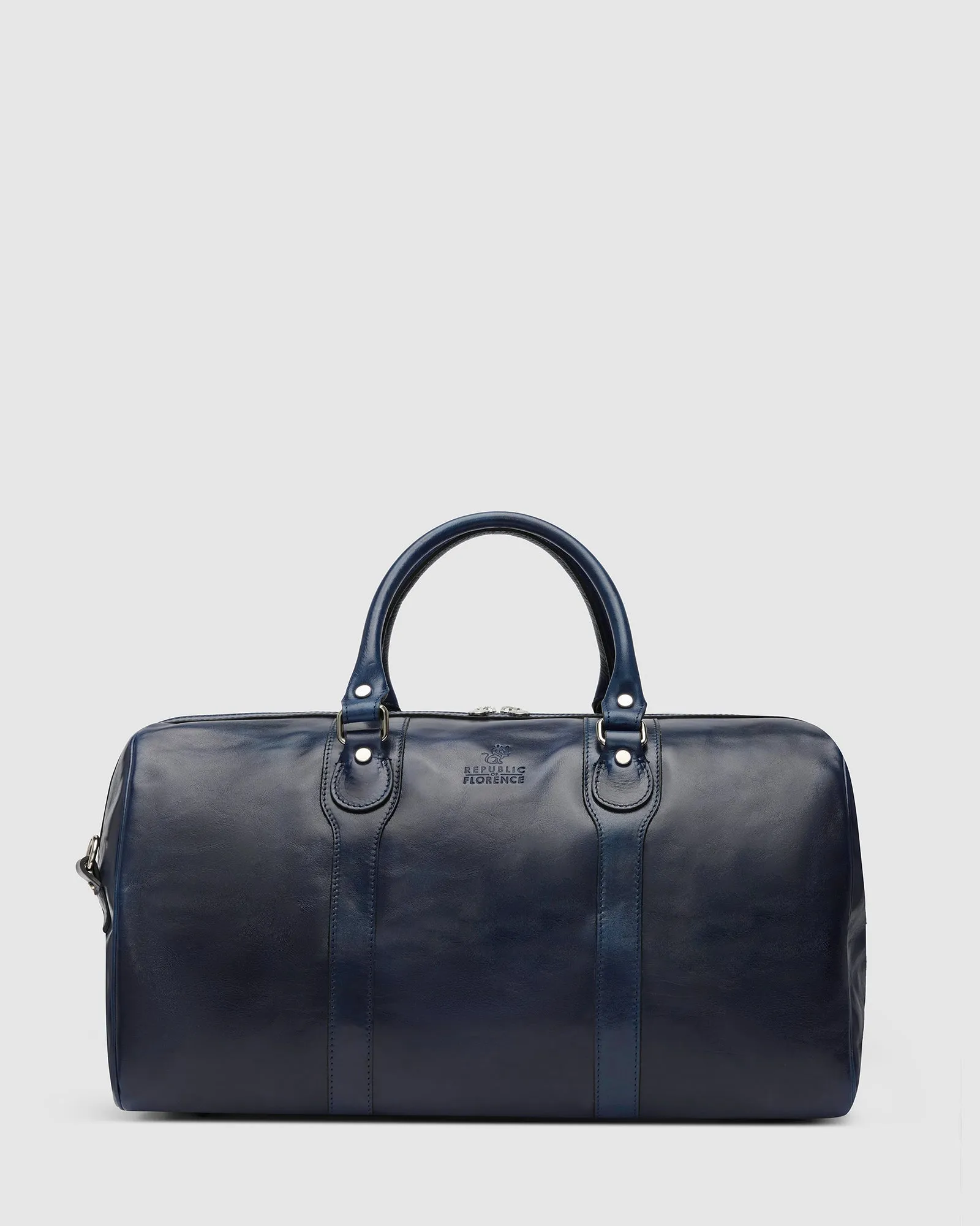 Beltrami Blue - Leather Weekender Cabin Bag