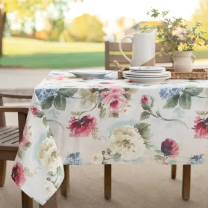 Benson Mills Spillproof Spring/Summer Durable Heavyweight Fabric Indoor Outdoor Tablecloth, Washable Table Cloth for Rectangle Tables, Picnic/Patio Table Covers (60" x 120" Rectangular, Pamona)