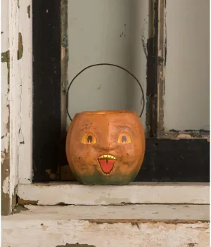 Bethany Lowe Vintage Happy Mini Pumpkin Bucket