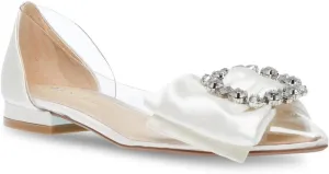 Betsey Johnson Womens Nelie Satin Embellished D'Orsay