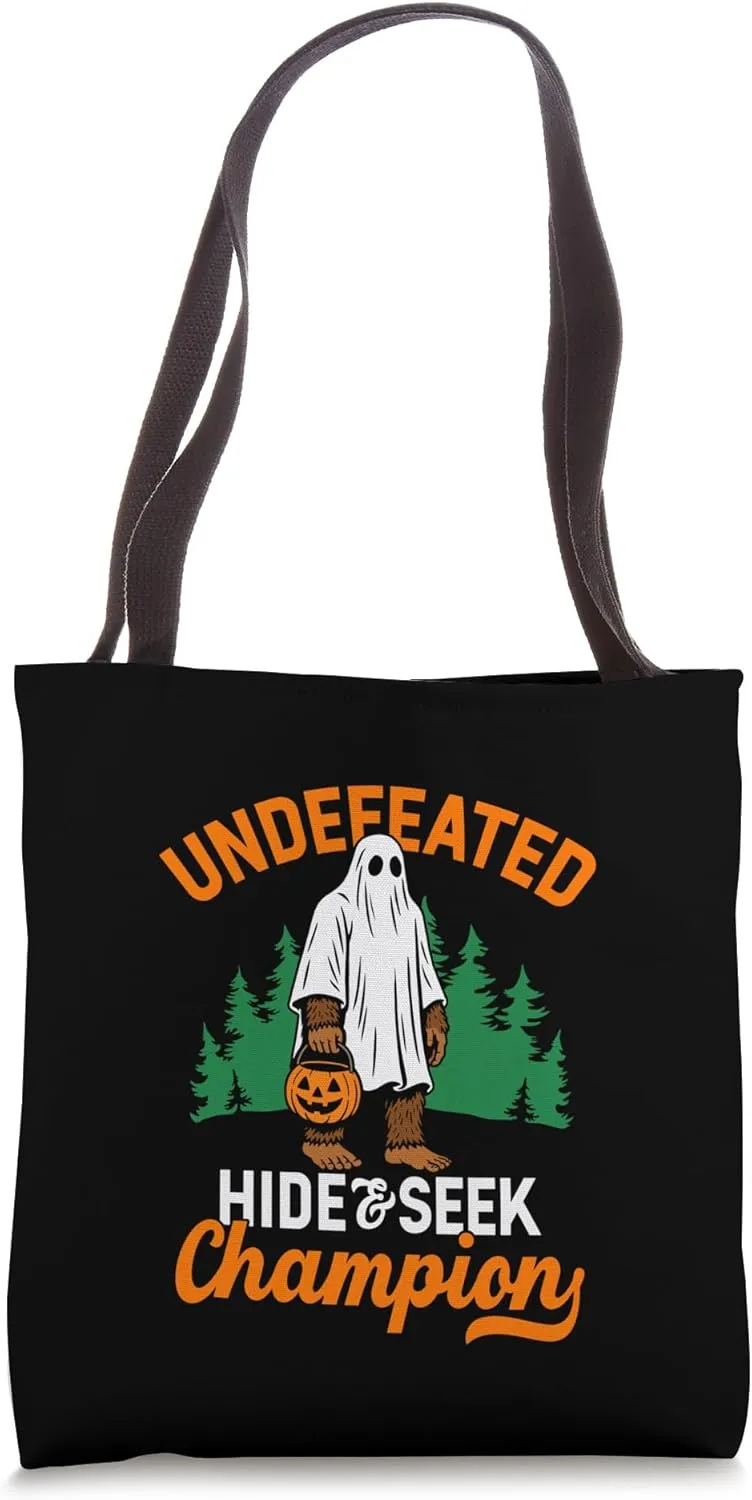 Bigfoot Ghost Hide & Seek Undefeated Champion Tote Bag