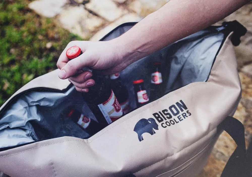 Bison Coolers Softpak Series, Made in USA, Soft Cooler Bag Insulated Leak Proof for Beach, Travel, Camping, Picnic, Car, Trips, 24  Hour Ice Retention