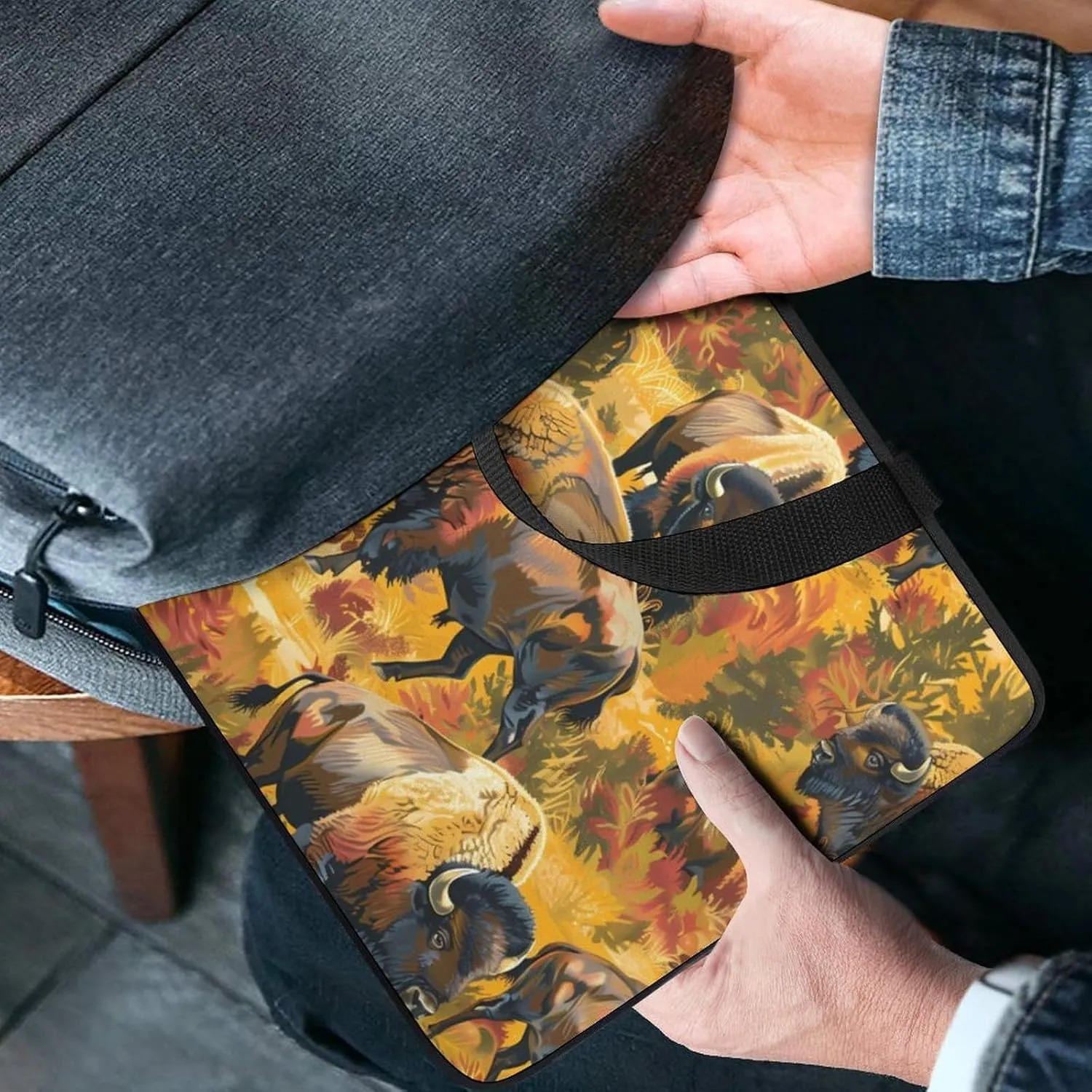 Bison Herd Novelty Laptop Bag Printed Protective Cover Case Handbag for Laptop/Notebook/Ultrabook 10/12/13/15/17 Inch