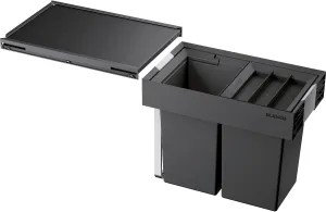 BLANCO Flexon II 30/2 521467 Kitchen Waste Separation System with 2 x 8 Litre Bins for Mounting in The Drawer of a 30 cm Cabinet