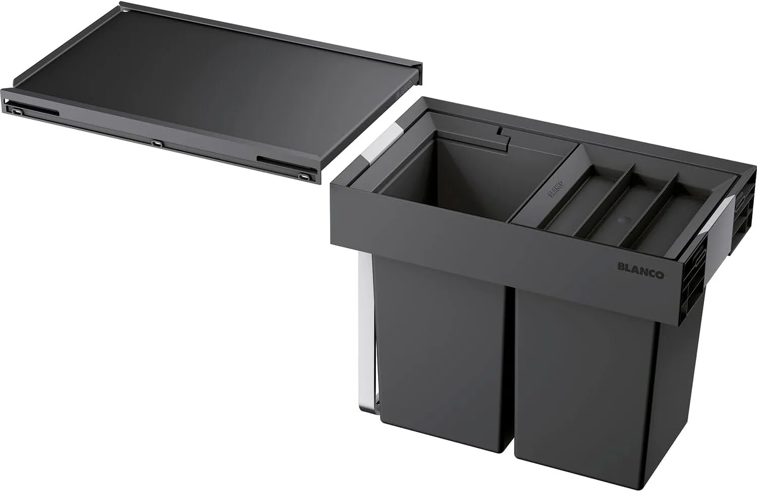 BLANCO Flexon II 30/2 521467 Kitchen Waste Separation System with 2 x 8 Litre Bins for Mounting in The Drawer of a 30 cm Cabinet