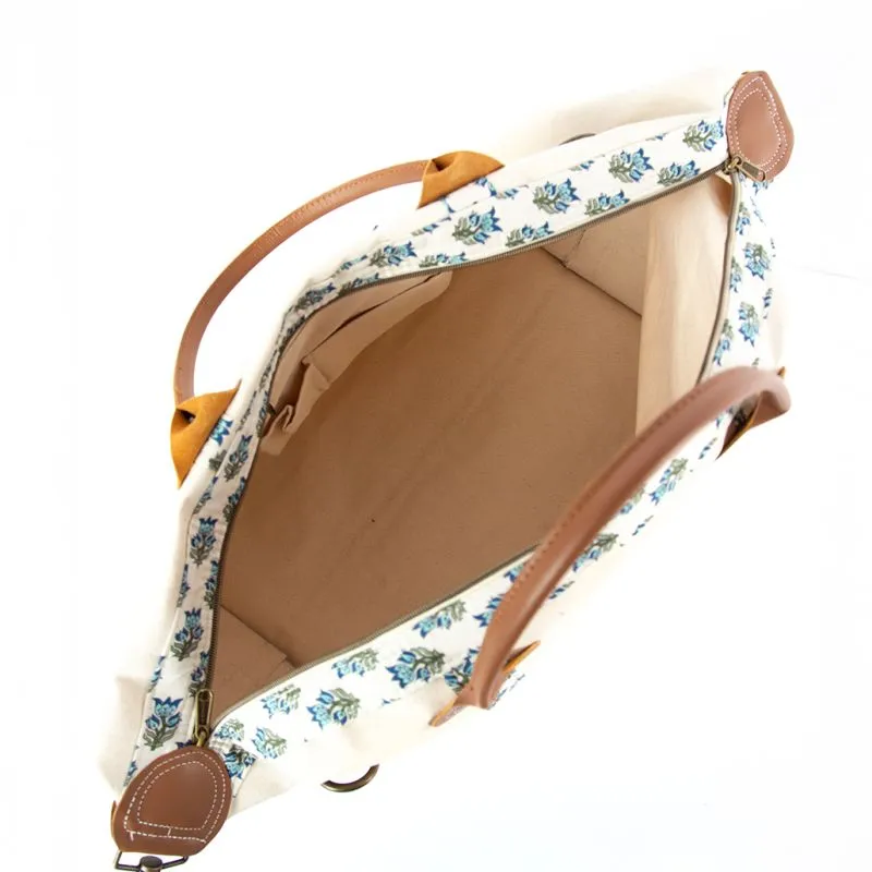 Block Print Weekender bag