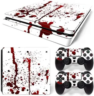 Bloody Vinyl Skin Sticker Decal Cover for PS4 Slim Console and DualShock 4 Controller Skin