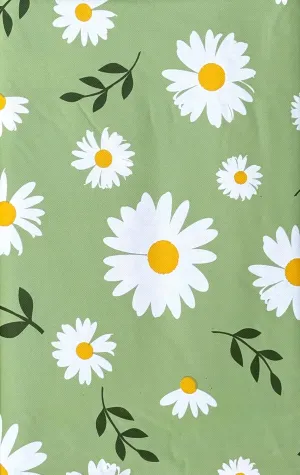 Blossoming Daisy Meadow Floral Abstract, Flannel Back (52" x 90" Oblong)