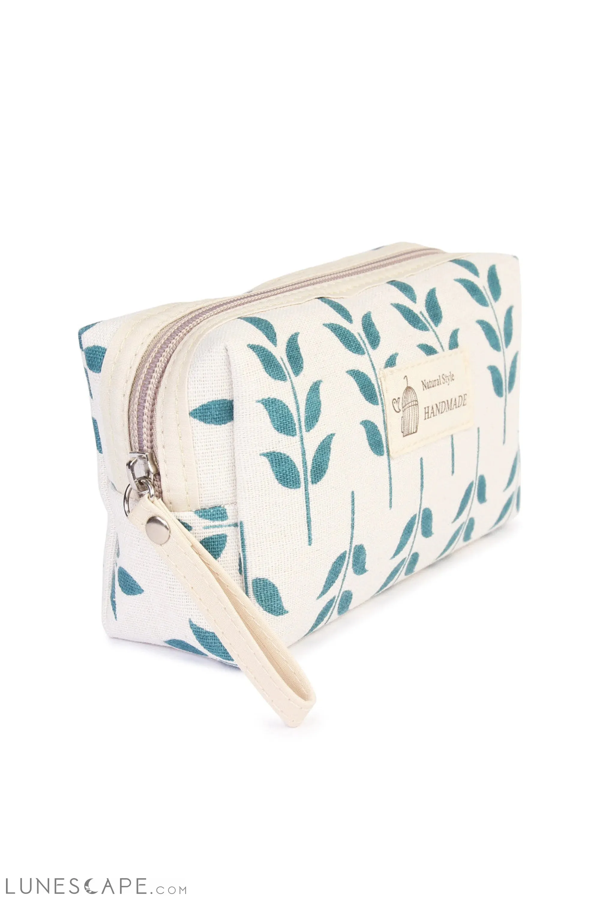 Blue Leaf Art Cosmetic Pouch