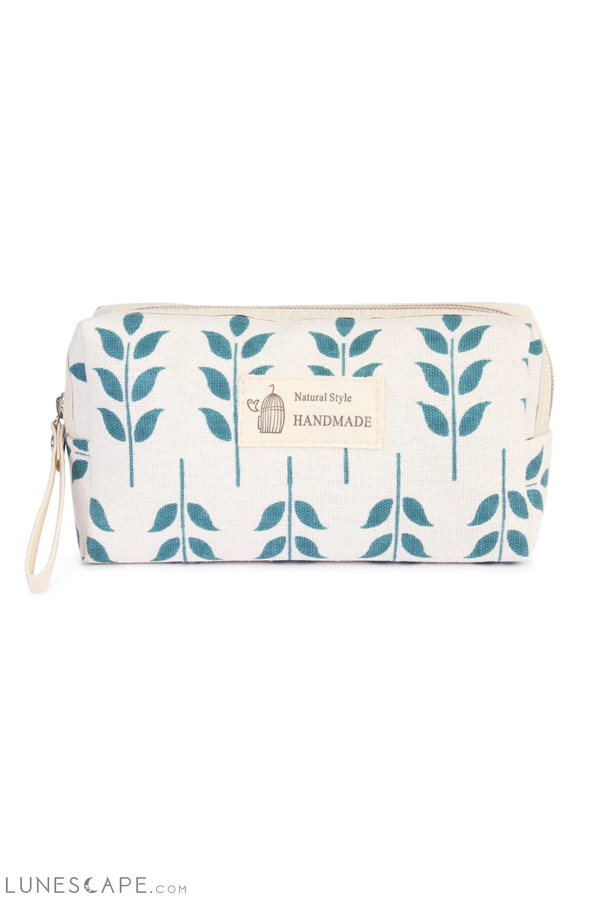 Blue Leaf Art Cosmetic Pouch