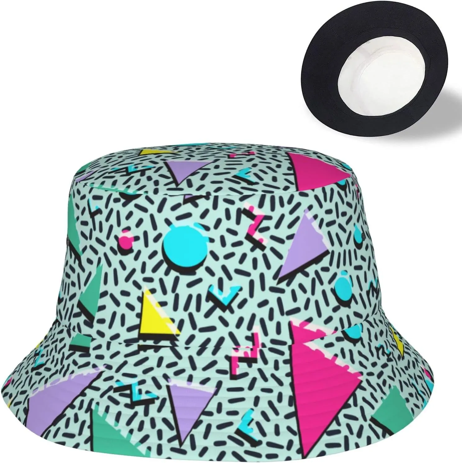 Boho Bucket Hats for Women Summer Sun Beach Travel Cap Men Bucket Hat