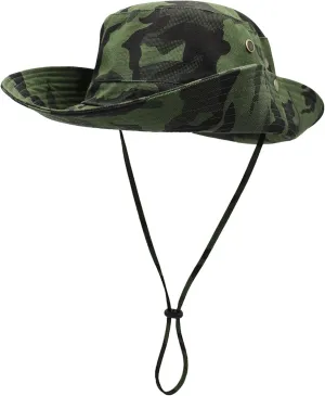 Boonie Hats for Men Women Wide Brim Sun Hats Outdoor Sun UV Protection Fisherman Hat Big Head Fishing Camo Bucket Hats