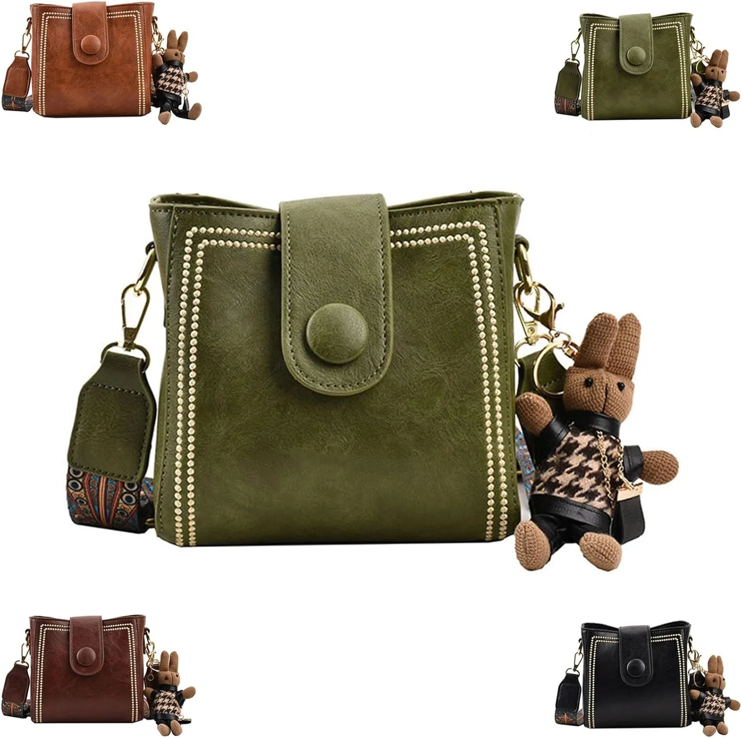 Bootara Bucket Bag, Vintage Crossbody Bag With Adjustable Wider Shoulder Strap, Womens Retro Water Bucket Shoulder Bag