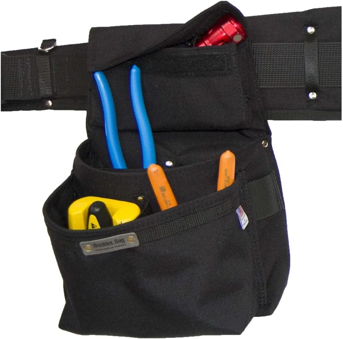 BOULDER Bag ULT 110 Ultimate Electrician Single Pouch. Tool Belt Ready Durability Wide Mouth, Deep Pockets, Pro Box Design. Made in The USA