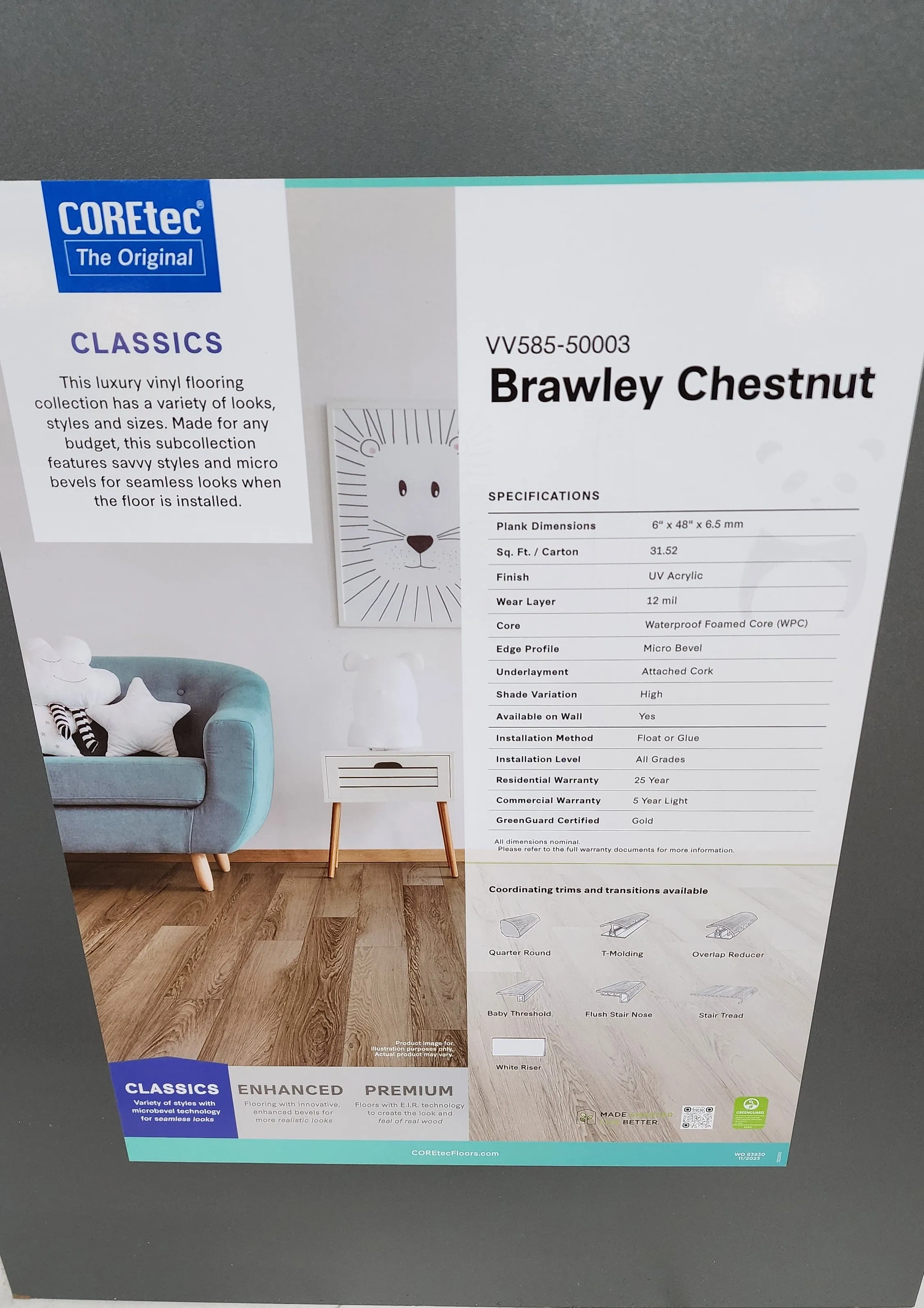 Brawley Chestnut - Coretec vv585 Original Classics