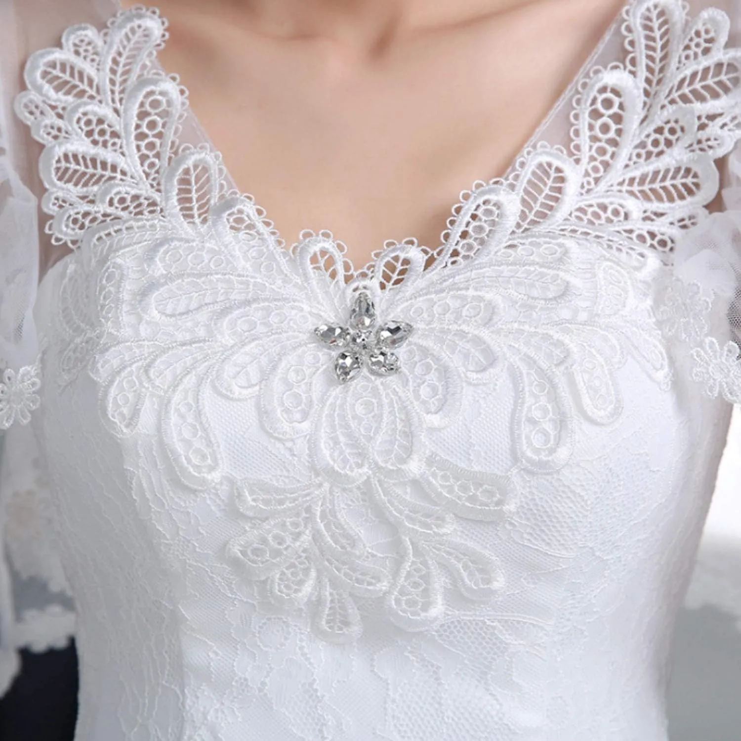 Bride’s Wedding Bag Shoulder Chiffon Mesh Pregnant Women Large Size Banquet Ball Dress for Bride fz White Large (White M)
