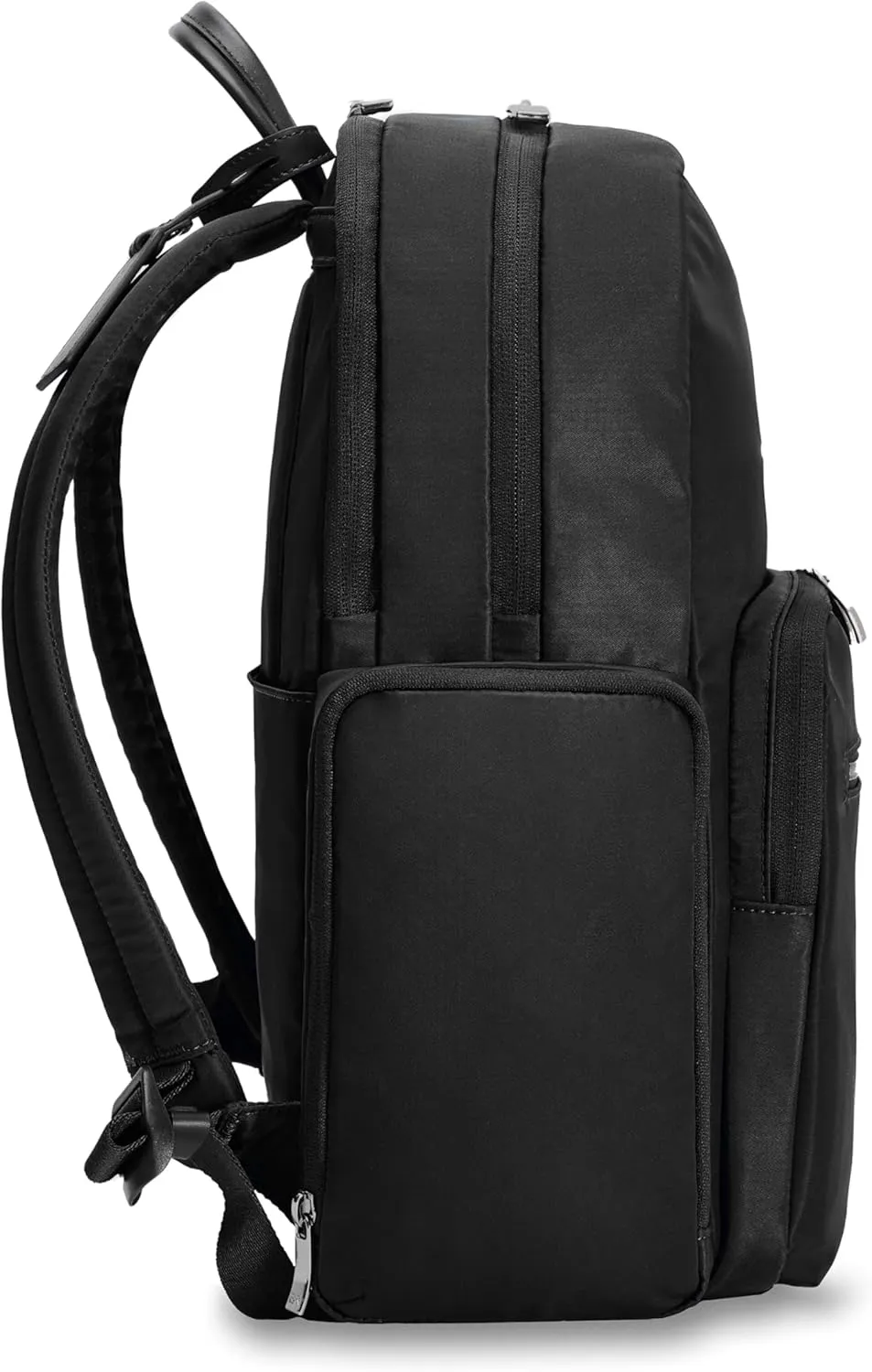 Briggs & Riley Medium Backpack for Women & Men - Daypack for Work, Personal Item Travel Bag, Carry On Size, Lightweight & Durable, Padded Straps, Fits 15" Laptop - Rhapsody Collection, Black