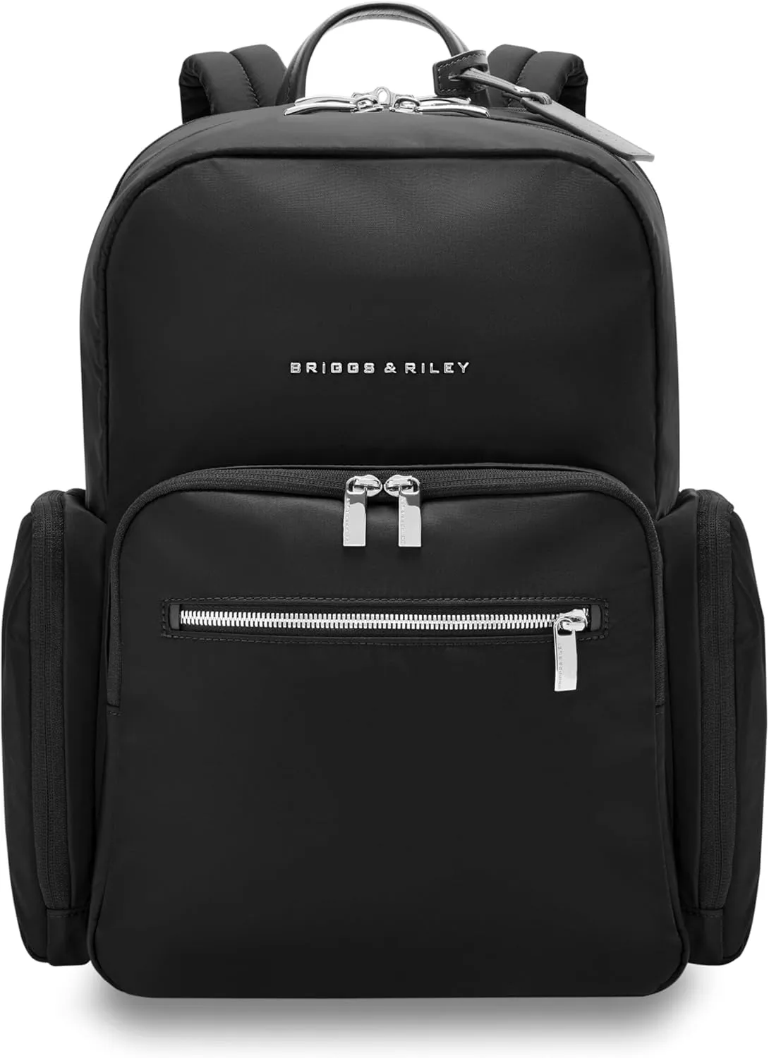 Briggs & Riley Medium Backpack for Women & Men - Daypack for Work, Personal Item Travel Bag, Carry On Size, Lightweight & Durable, Padded Straps, Fits 15" Laptop - Rhapsody Collection, Black