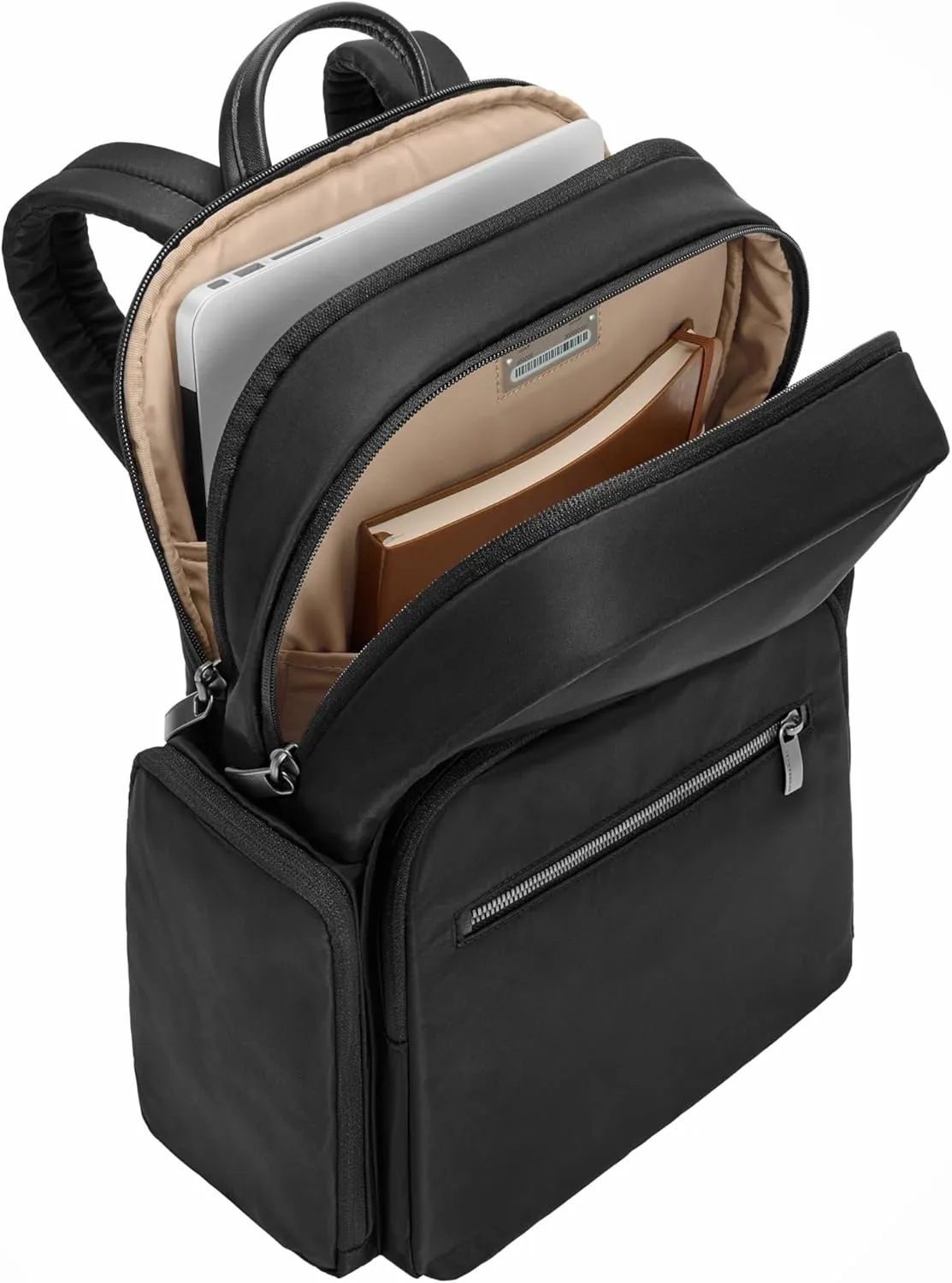 Briggs & Riley Medium Backpack for Women & Men - Daypack for Work, Personal Item Travel Bag, Carry On Size, Lightweight & Durable, Padded Straps, Fits 15" Laptop - Rhapsody Collection, Black