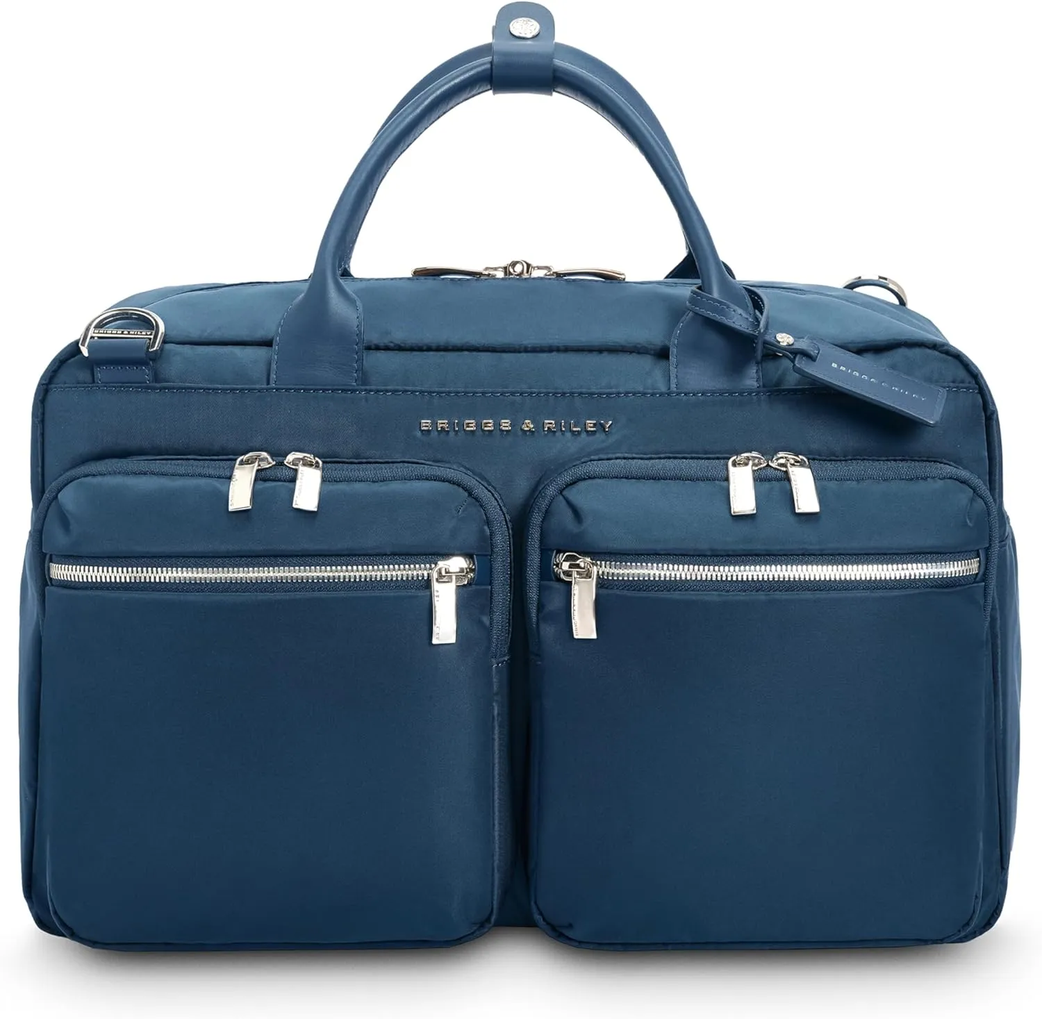 Briggs & Riley Multi-Pocket Cabin Bag - Carry On Luggage for Travel, Softside Bag for Men & Women, Fits in Overhead Bin, Two Slip Pockets, Fits up to 15" Laptop - Rhapsody Collection, Navy