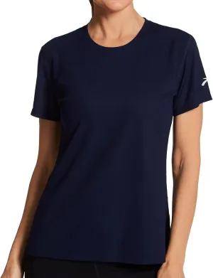 Brooks Women's Podium UPF 30 Wicking Short Sleeve T-Shirt, 221097, Navy, M