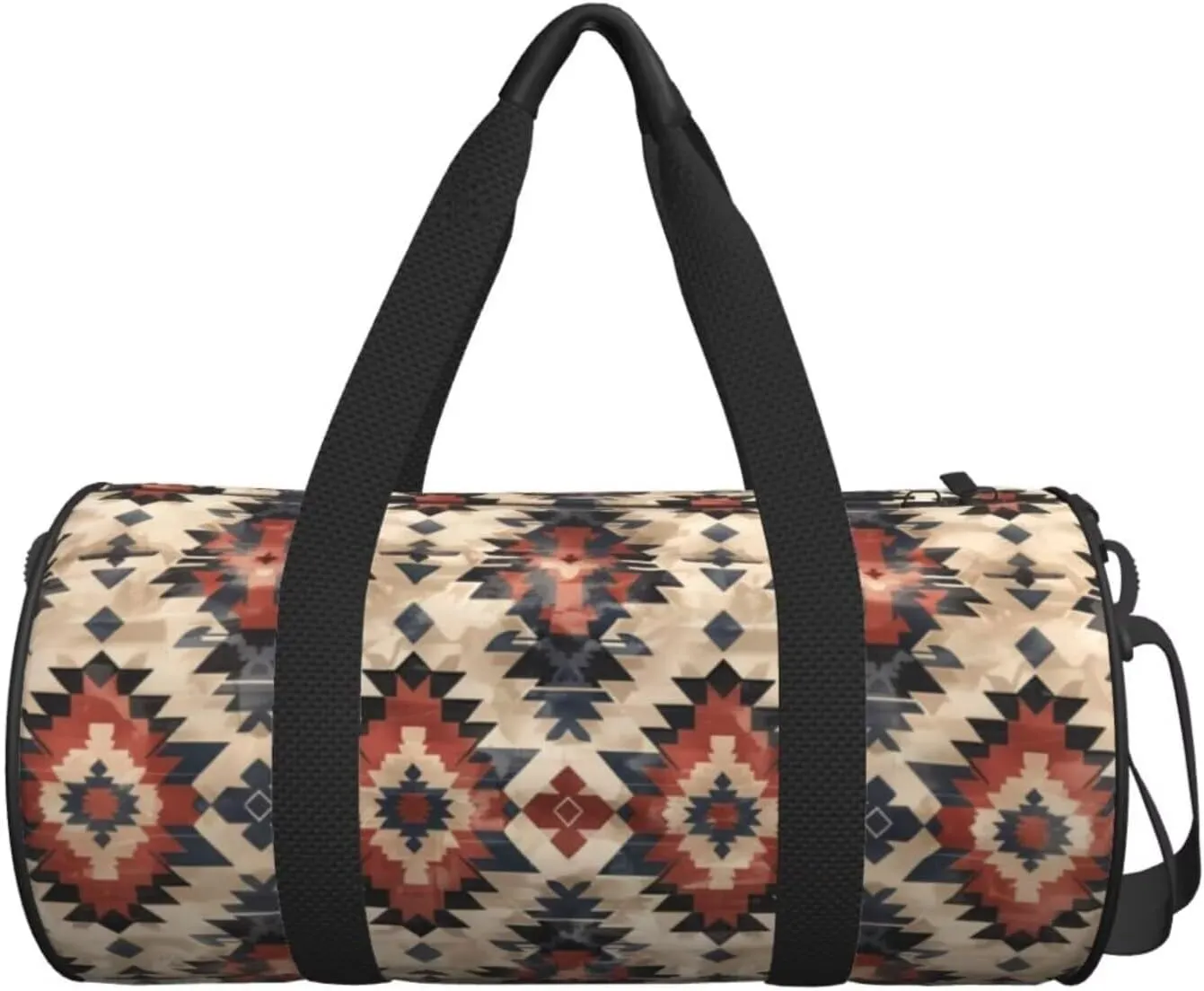 Brown Aztec Waterproof Duffle Bag Southwest Navajo Western Carry On Weekender Bag for Gym Travel Workout Sport Trip Native American Ethnic Tribal Geometry Carry On Bags