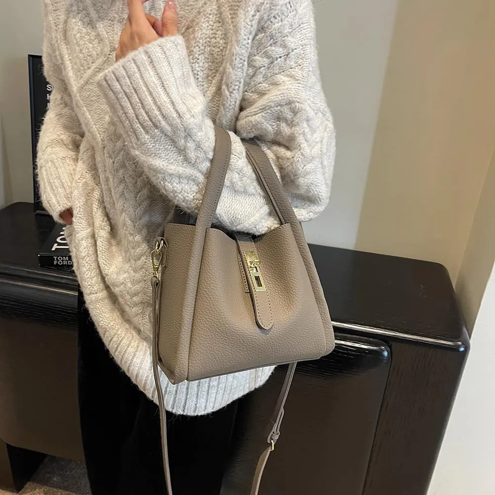 Bucket Bag for Women,Trendy Bucket Crossbody Bag Small Vintage Elegant Tote Bag Women's Shoulder Handbags Cluth Purse