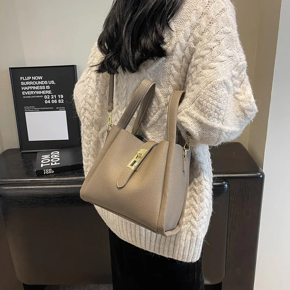 Bucket Bag for Women,Trendy Bucket Crossbody Bag Small Vintage Elegant Tote Bag Women's Shoulder Handbags Cluth Purse
