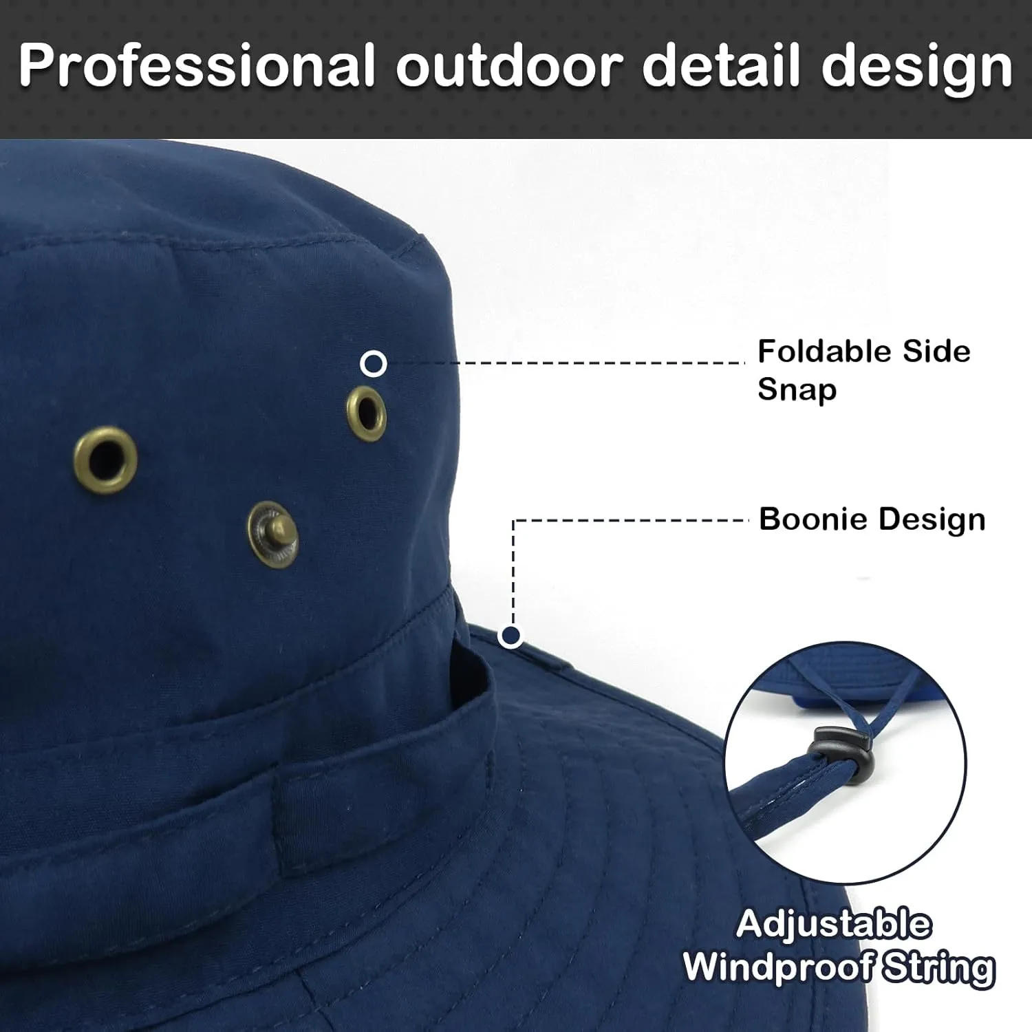 Bucket Hat Wide Brim UV Protection Sun Hat Boonie Hats Fishing Hiking Safari Outdoor Hats for Men and Women