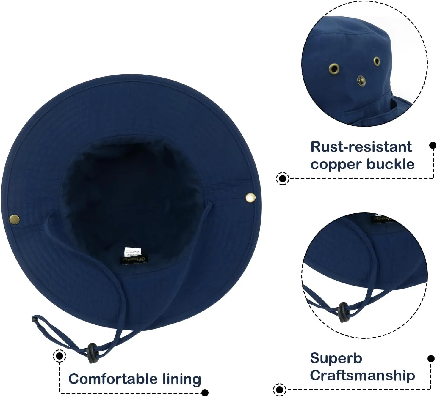 Bucket Hat Wide Brim UV Protection Sun Hat Boonie Hats Fishing Hiking Safari Outdoor Hats for Men and Women