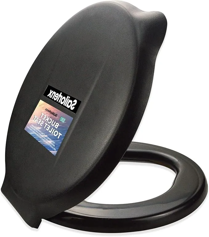 Bucket Toilet Seat with lid,5 Gallon Luggable Loo Bucket Toilet Seat-Portable Toilet Seat for Camping Toilet Bucket Outdoor Boating for Bucket Toilet Lid