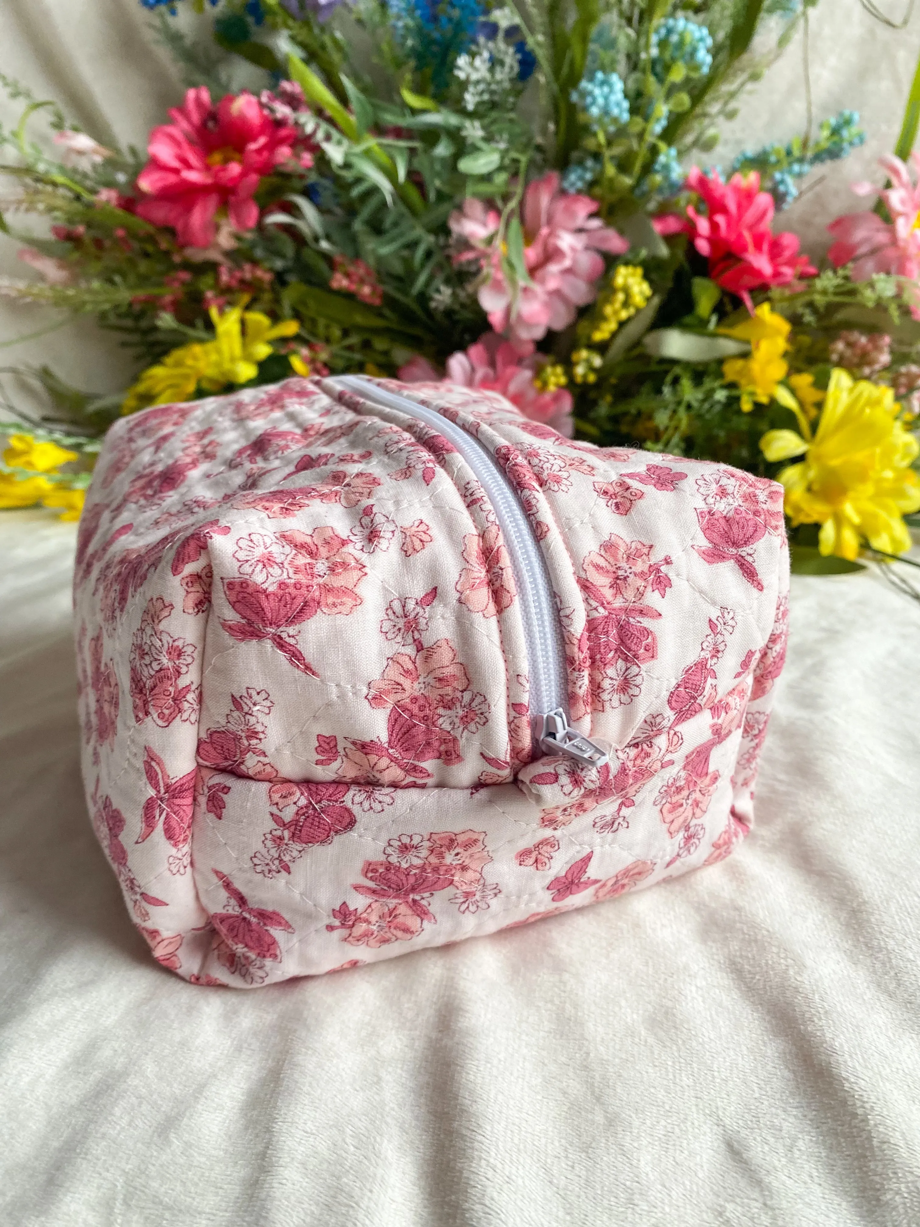 Butterfly Bloom Makeup Box Pouch