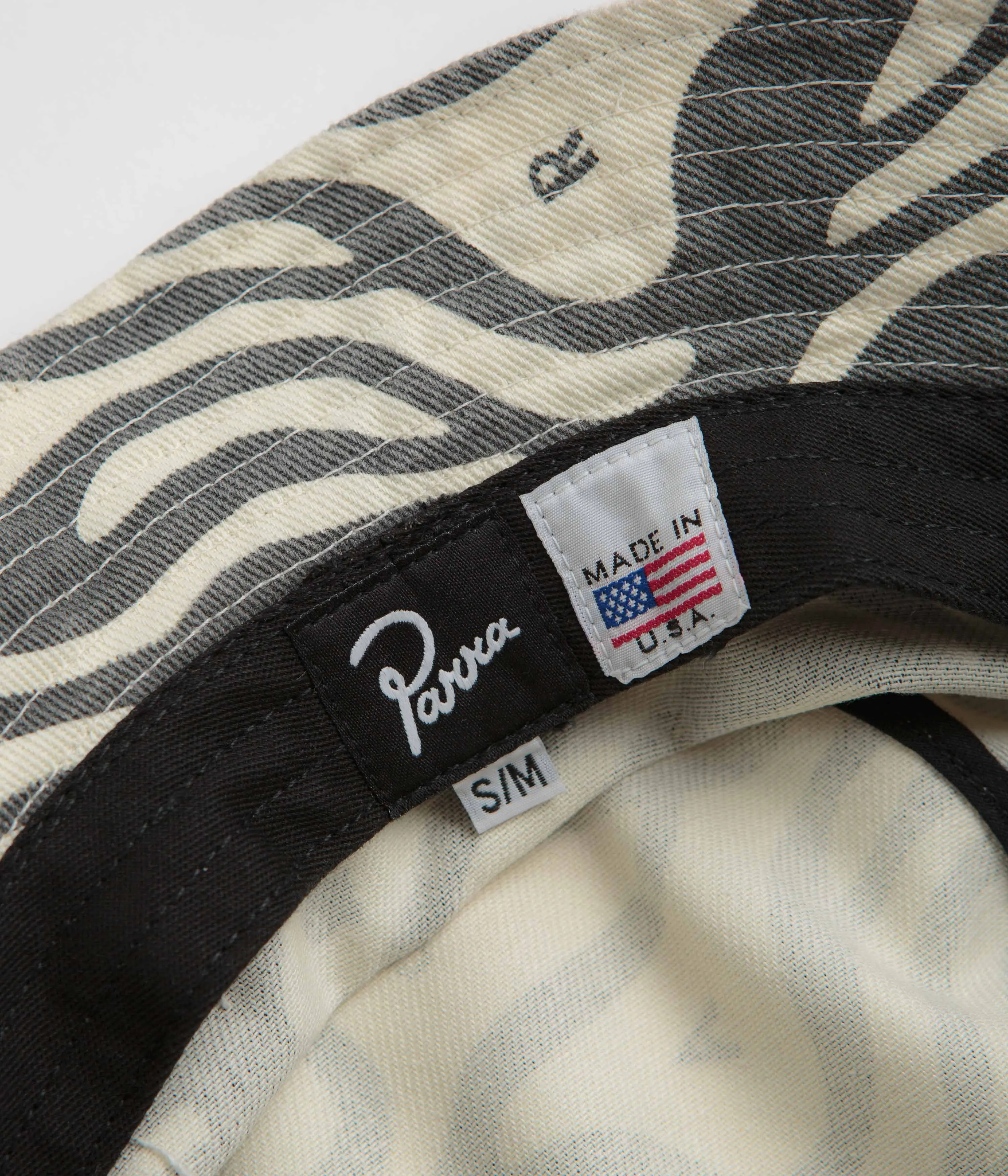 by Parra Blobbed Bucket Hat - Washed Grey