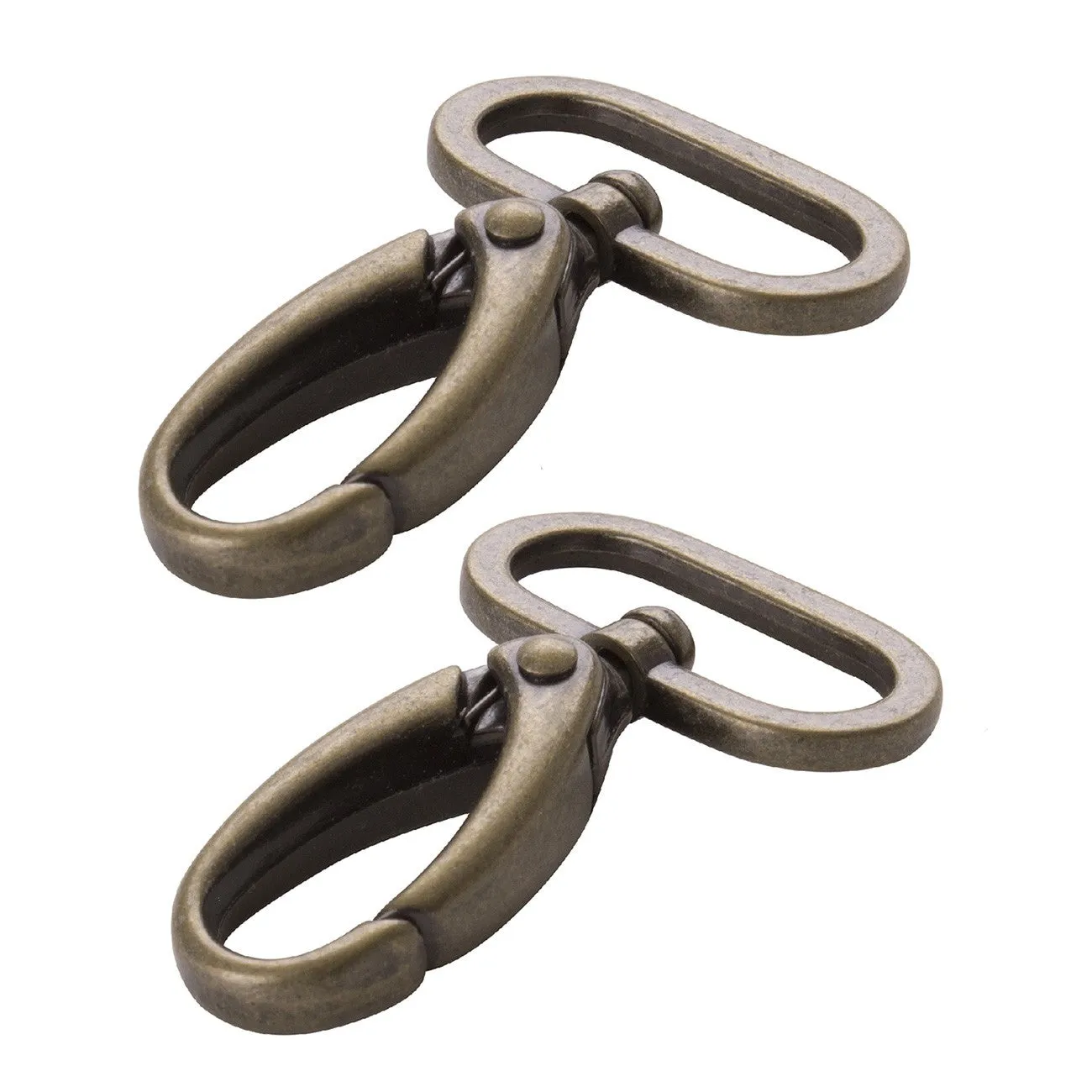 ByAnnie- 1 ½” Antique Brass Swivel Hooks, Set of Two