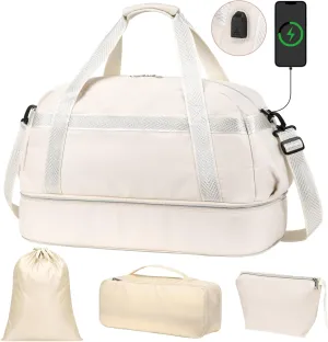 Cambond Weekender Bags for Women - Overnight Bags for Women Travel with Expandable Shoe Compartment and USB Charging Port